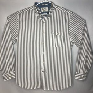 Nautica Sea Voyage Gray Men’s Dress Shirt Size XL